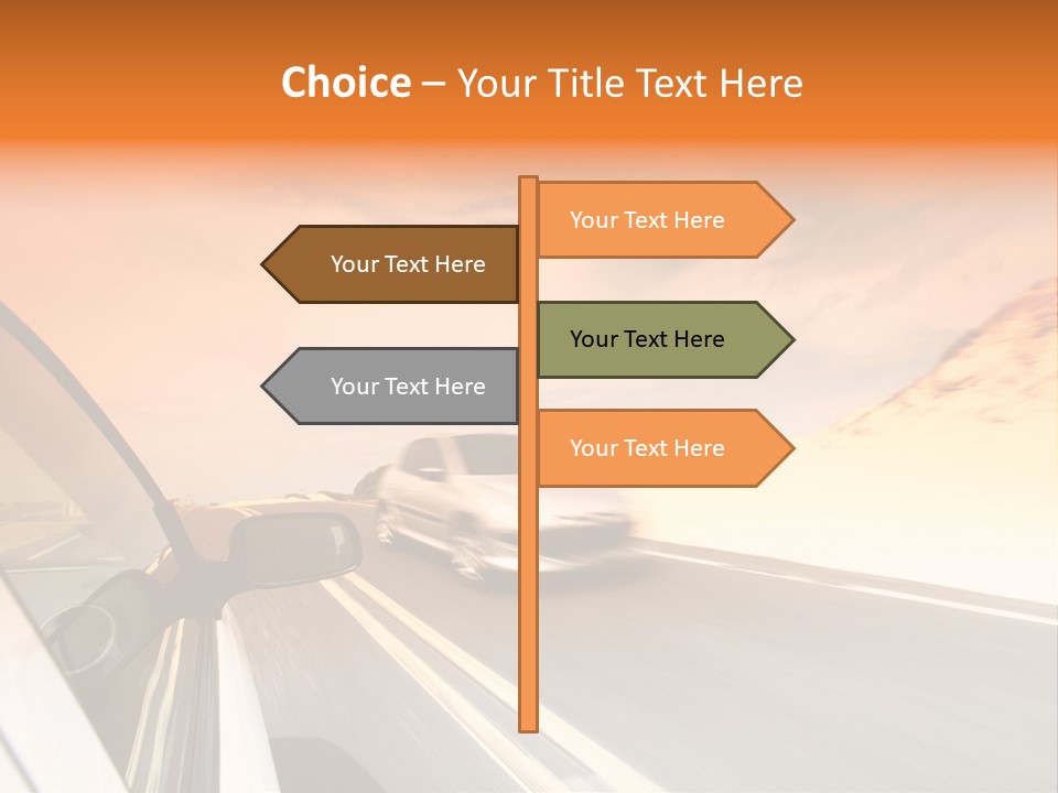 Highway Vacation Nature PowerPoint Template