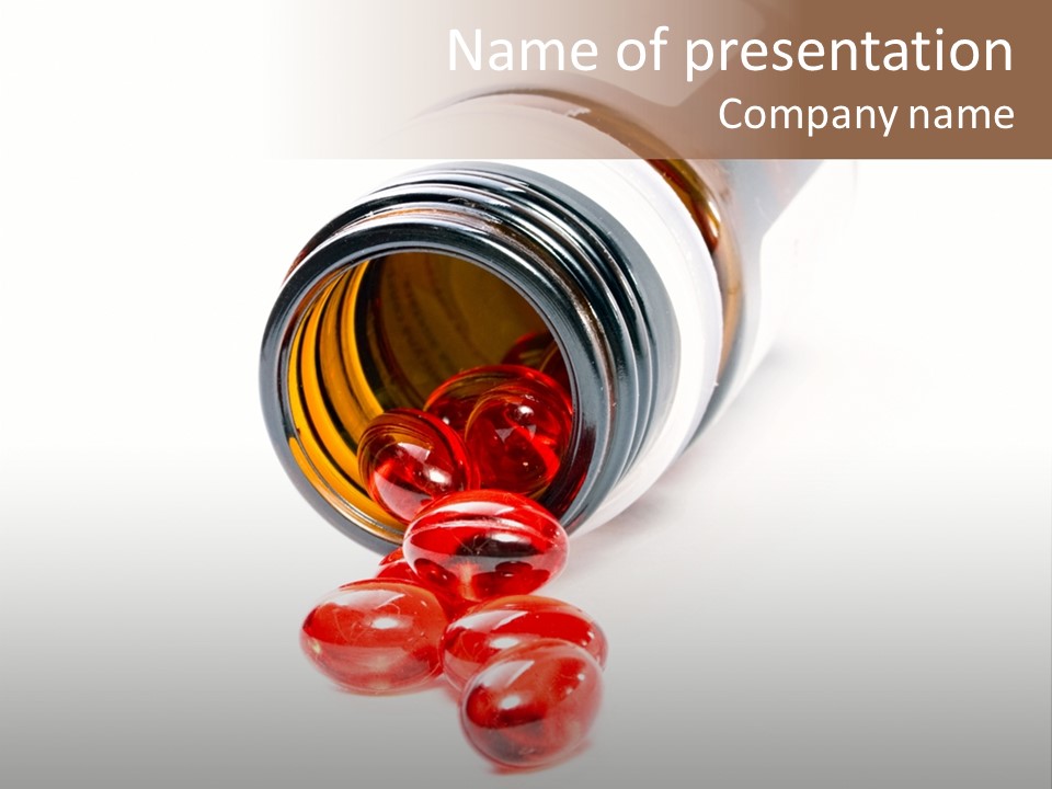 Bottle Isolated Sickness PowerPoint Template