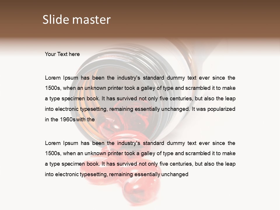 Bottle Isolated Sickness PowerPoint Template