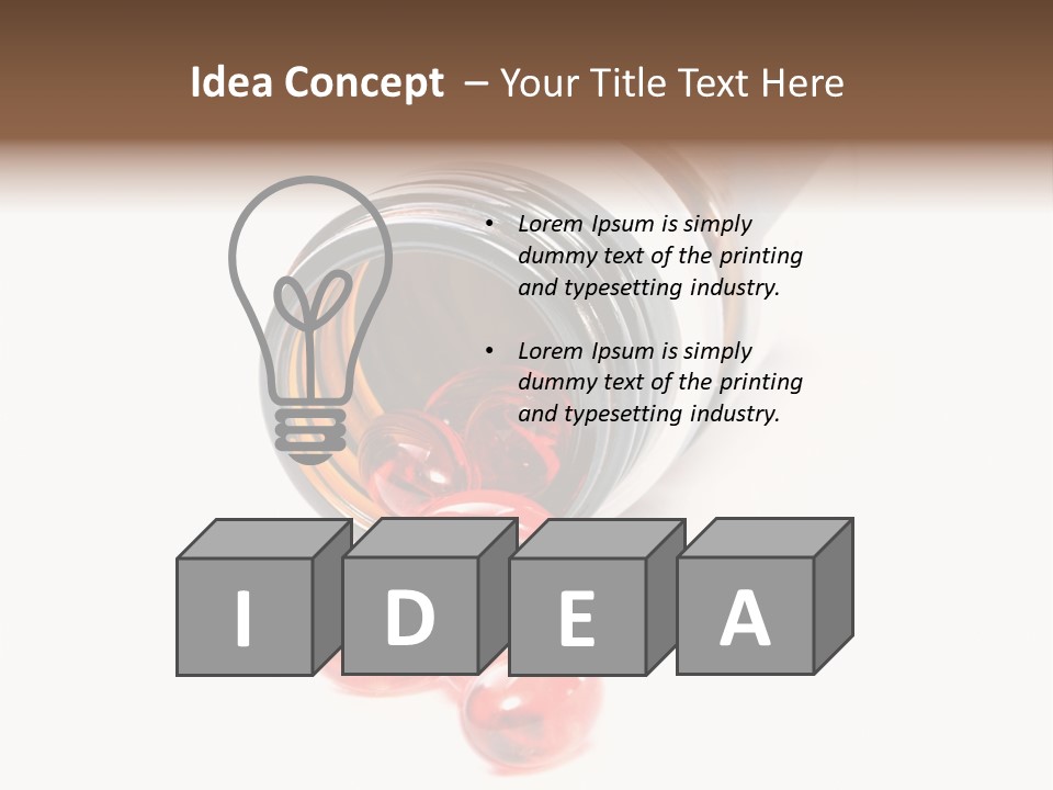 Bottle Isolated Sickness PowerPoint Template