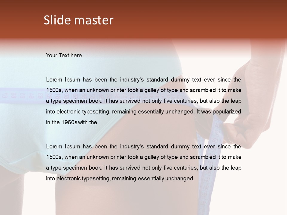 Rear Measurement Underwear PowerPoint Template
