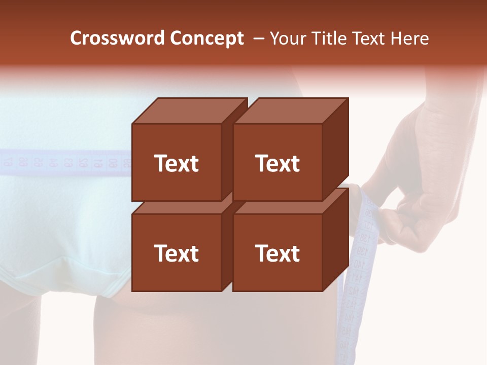 Rear Measurement Underwear PowerPoint Template