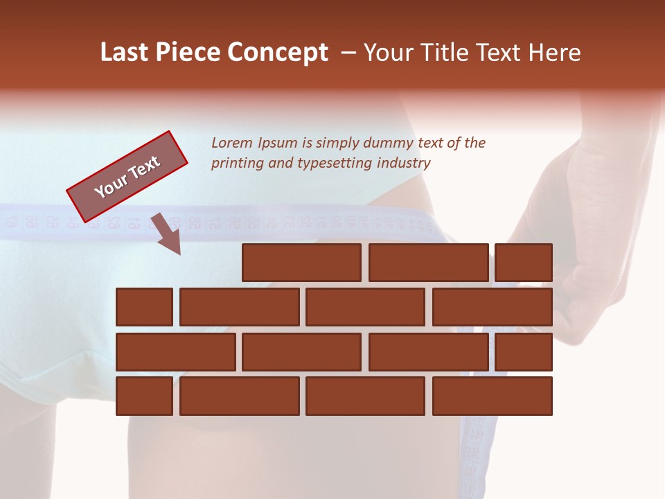 Rear Measurement Underwear PowerPoint Template