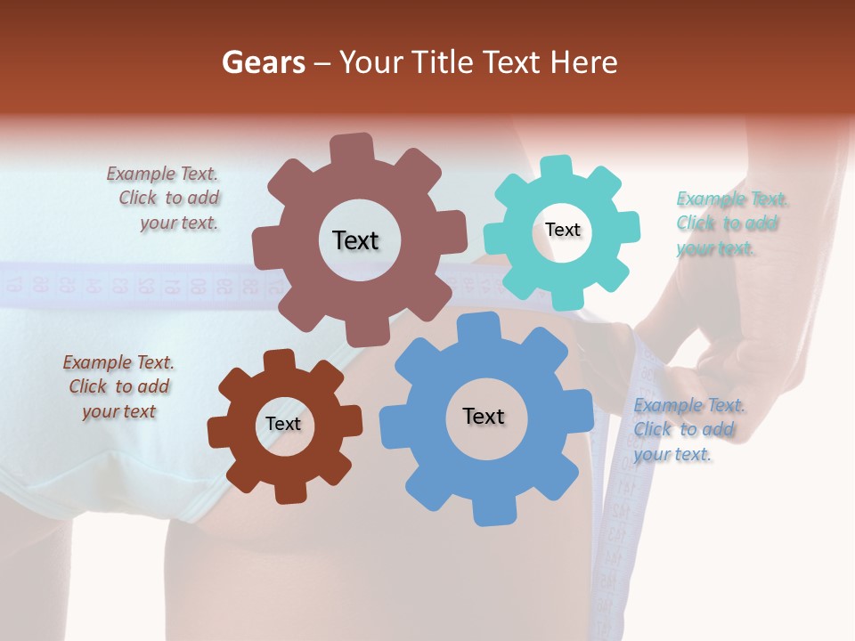 Rear Measurement Underwear PowerPoint Template