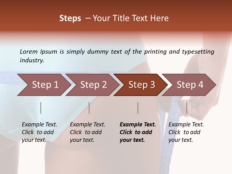 Rear Measurement Underwear PowerPoint Template