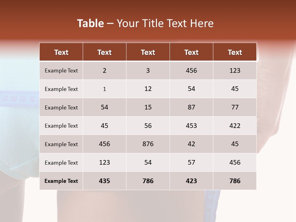 Rear Measurement Underwear PowerPoint Template