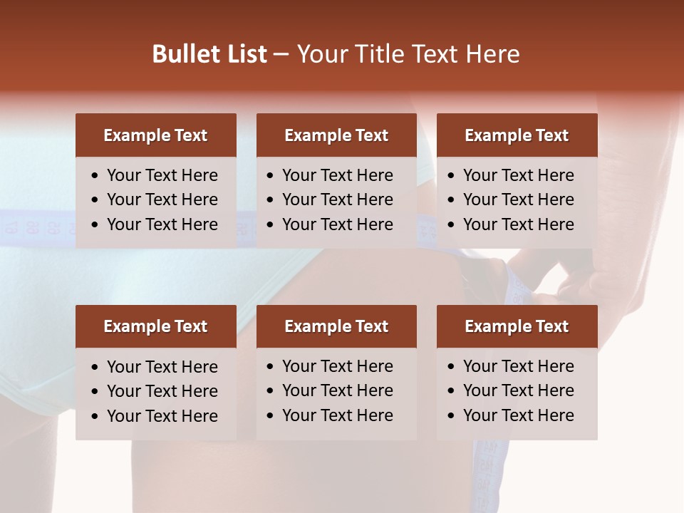 Rear Measurement Underwear PowerPoint Template