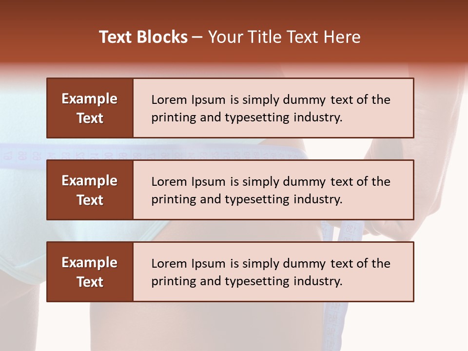 Rear Measurement Underwear PowerPoint Template