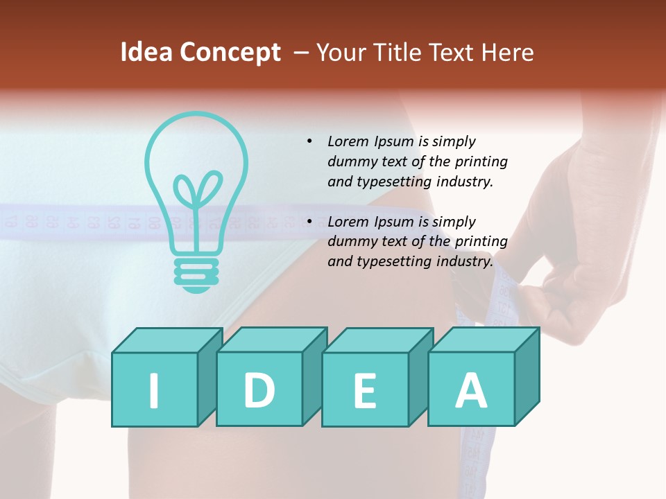 Rear Measurement Underwear PowerPoint Template