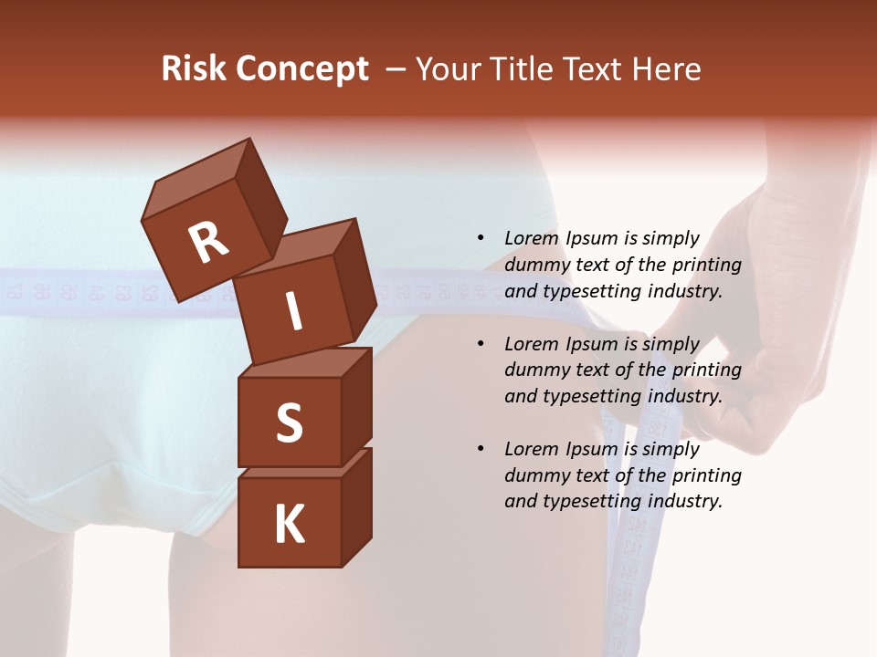 Rear Measurement Underwear PowerPoint Template