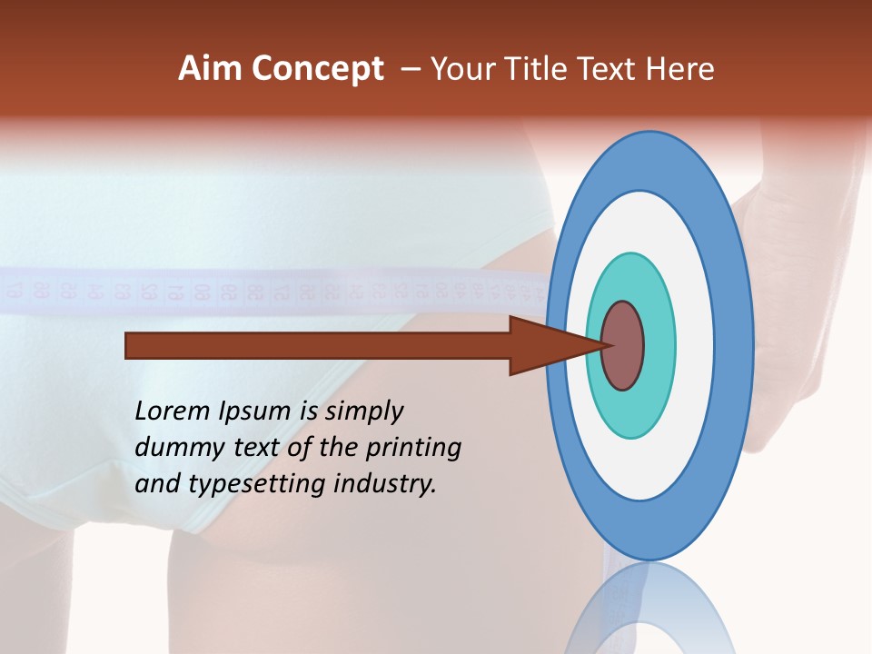 Rear Measurement Underwear PowerPoint Template