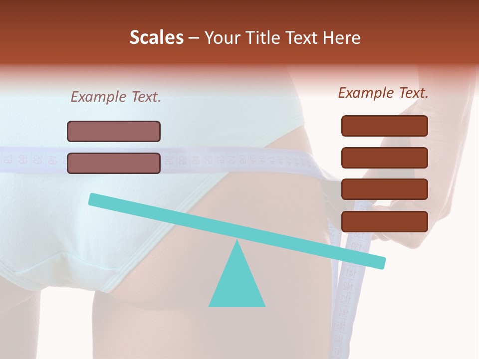 Rear Measurement Underwear PowerPoint Template