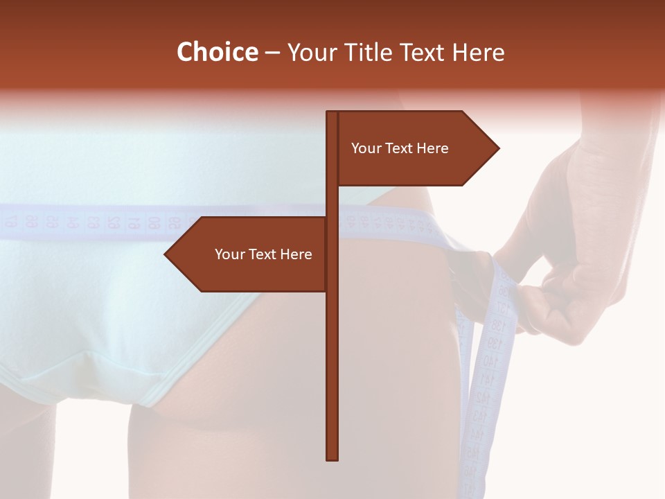 Rear Measurement Underwear PowerPoint Template