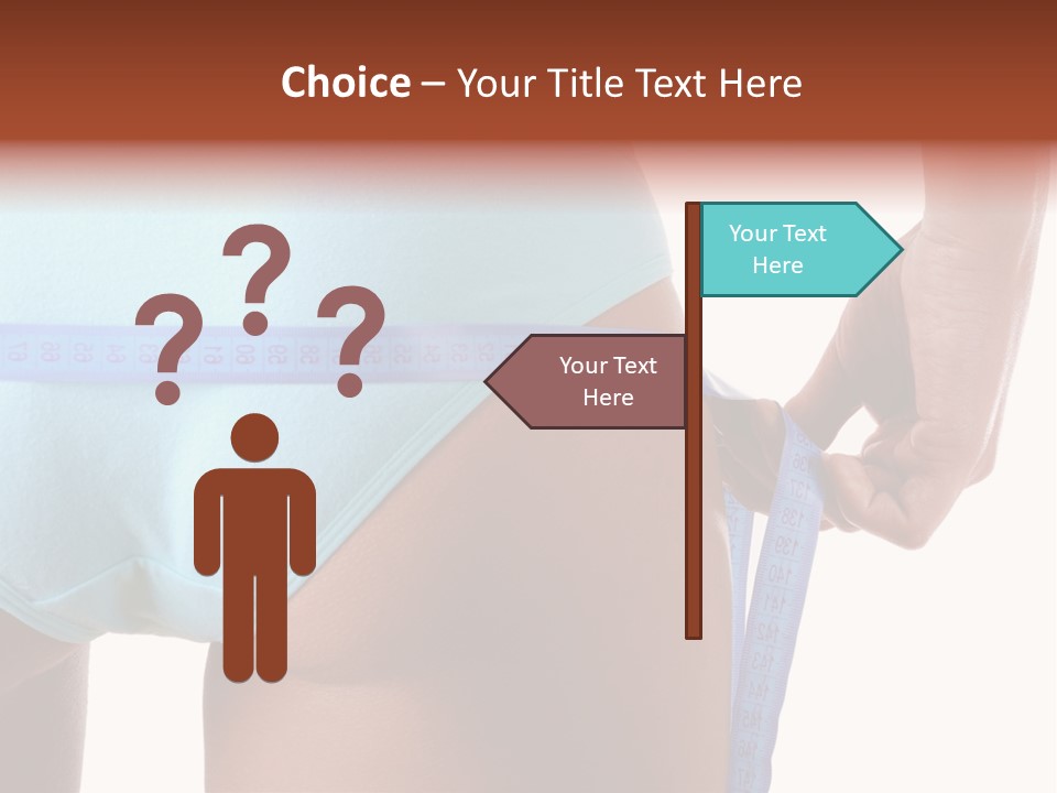 Rear Measurement Underwear PowerPoint Template