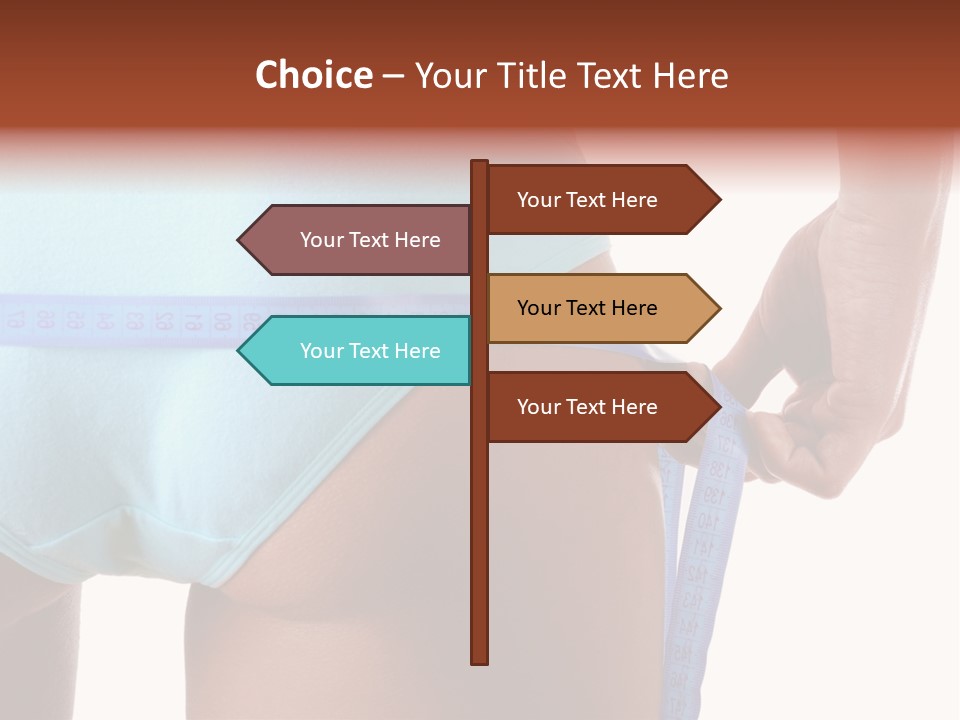 Rear Measurement Underwear PowerPoint Template