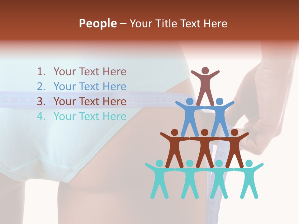 Rear Measurement Underwear PowerPoint Template