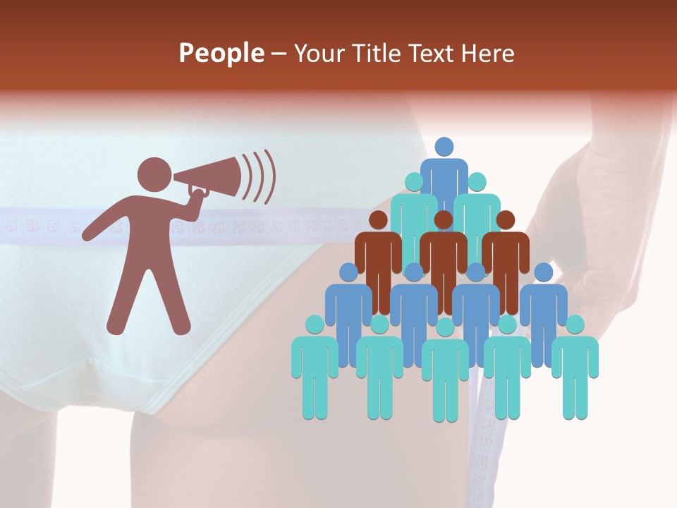 Rear Measurement Underwear PowerPoint Template