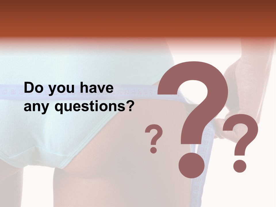 Rear Measurement Underwear PowerPoint Template