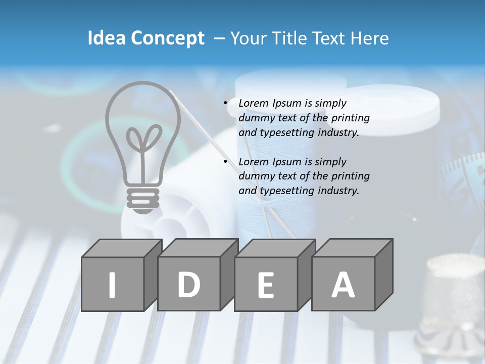 Kit Clothing Tailor PowerPoint Template