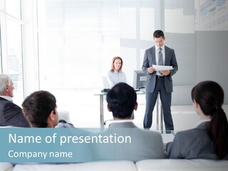 Man Professional Consultant PowerPoint Template