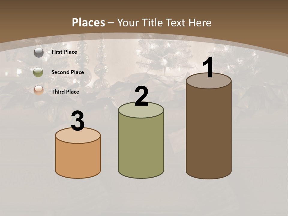 Ornaments Fireplace Mantle PowerPoint Template