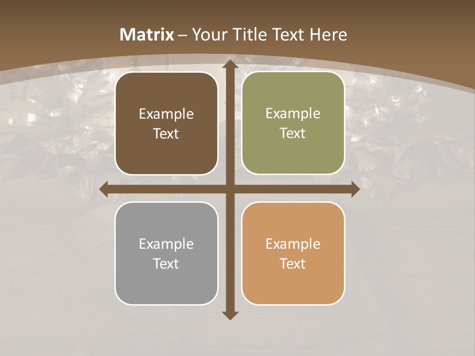 Ornaments Fireplace Mantle PowerPoint Template