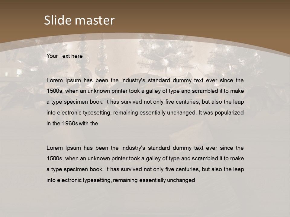 Ornaments Fireplace Mantle PowerPoint Template