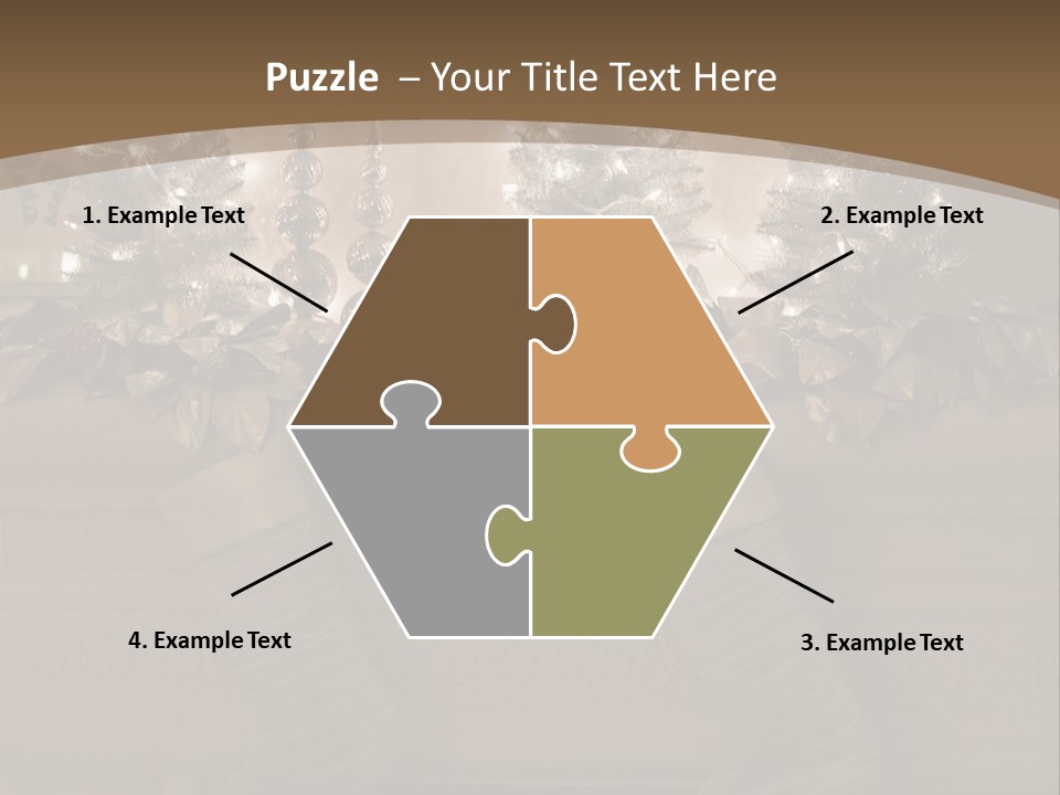 Ornaments Fireplace Mantle PowerPoint Template