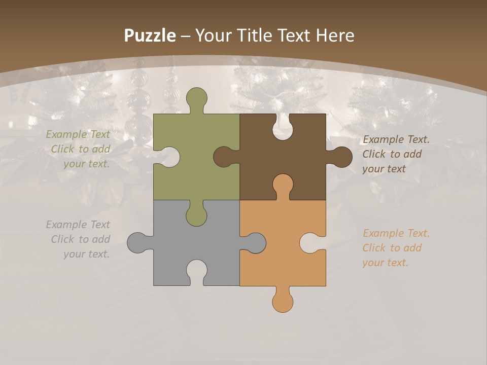 Ornaments Fireplace Mantle PowerPoint Template