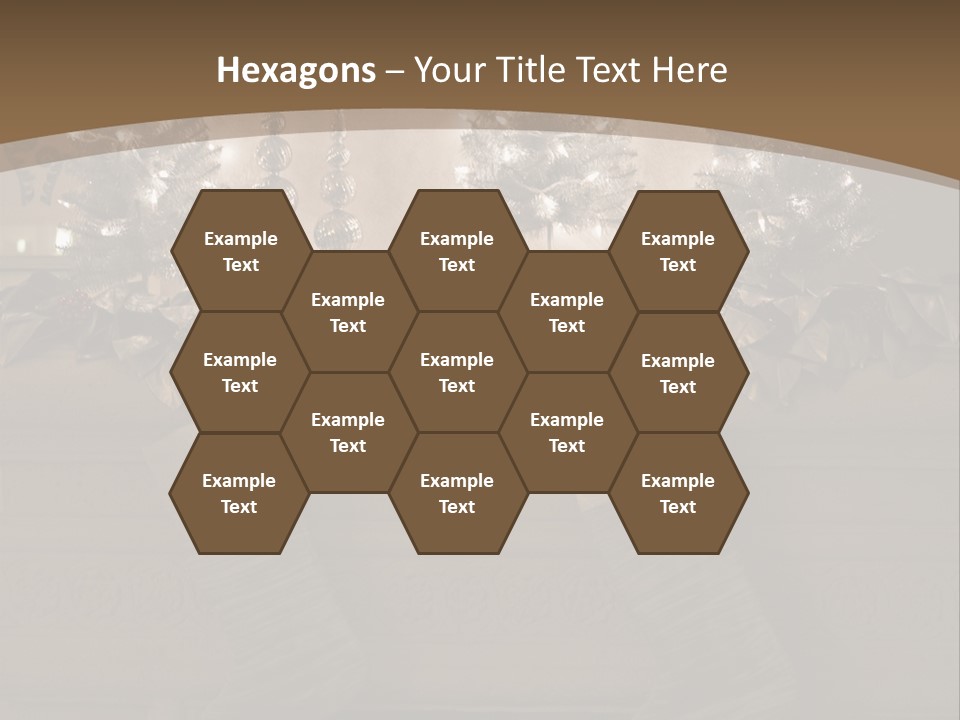 Ornaments Fireplace Mantle PowerPoint Template