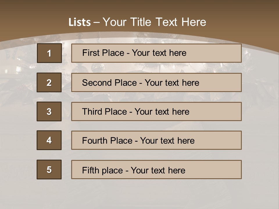 Ornaments Fireplace Mantle PowerPoint Template