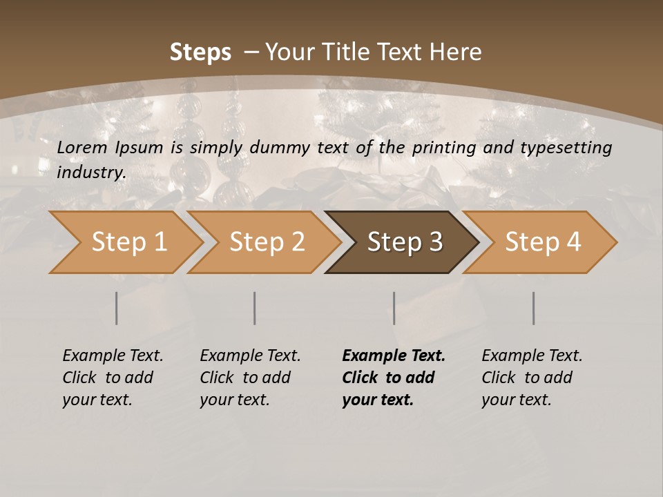 Ornaments Fireplace Mantle PowerPoint Template