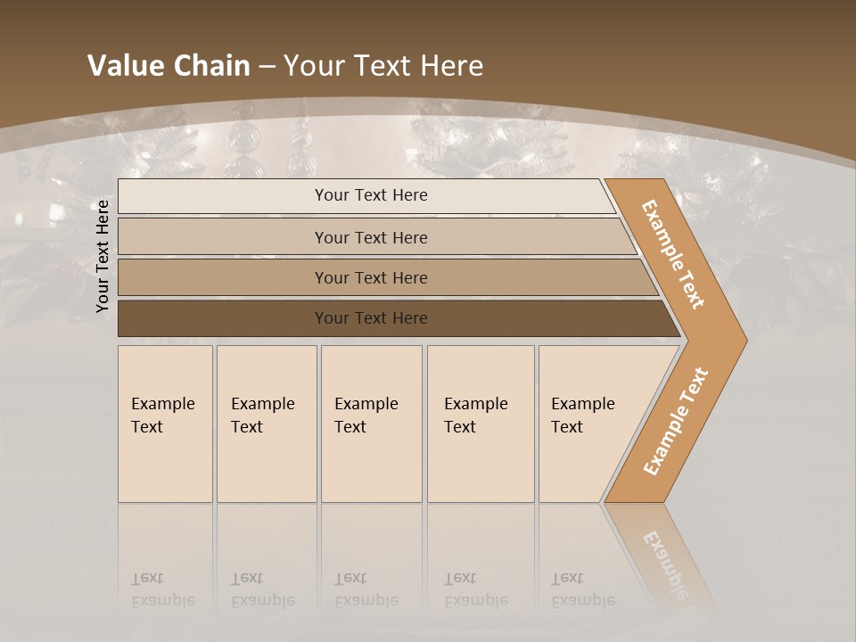 Ornaments Fireplace Mantle PowerPoint Template