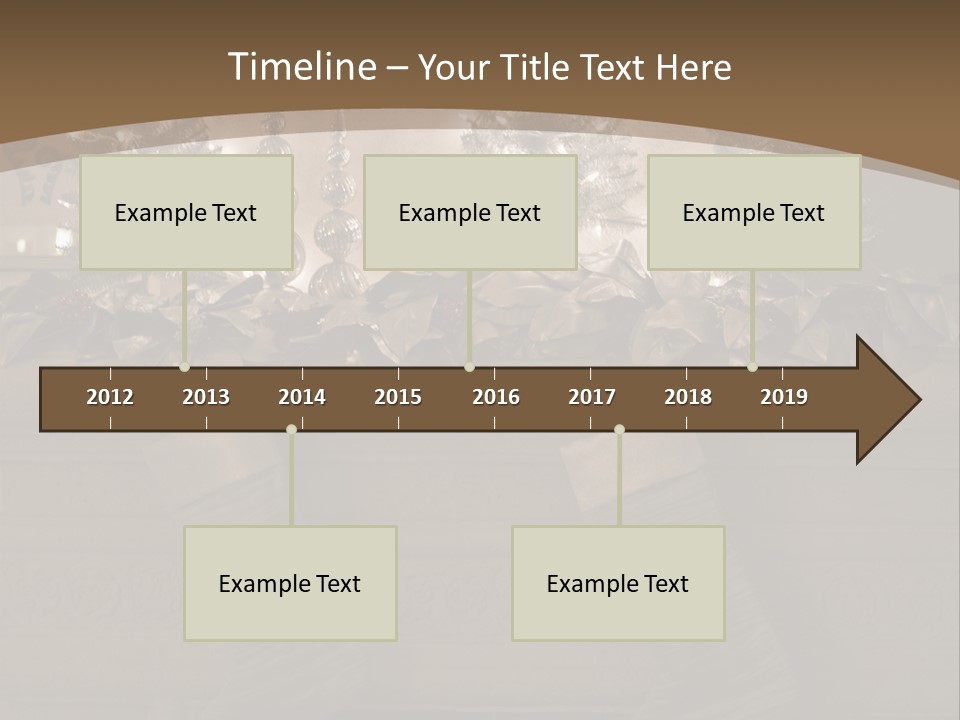 Ornaments Fireplace Mantle PowerPoint Template