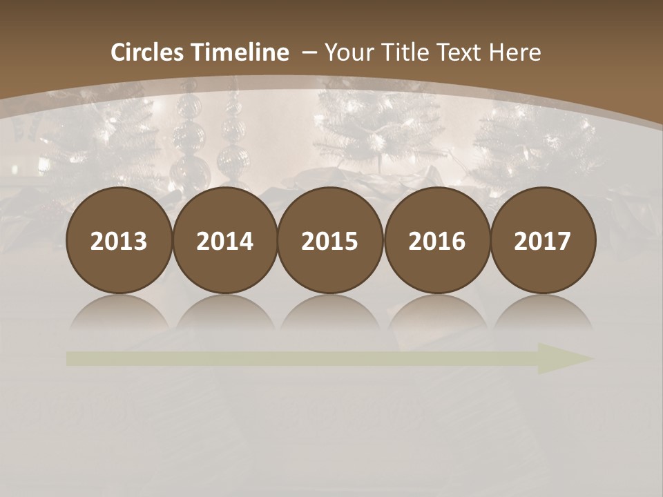 Ornaments Fireplace Mantle PowerPoint Template