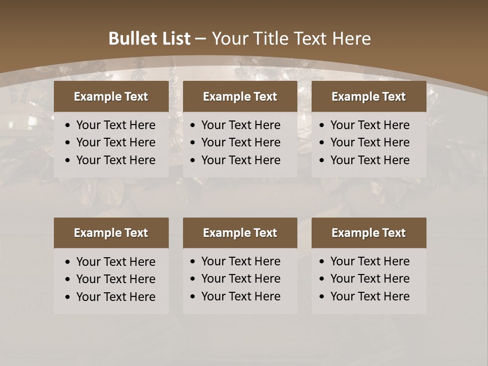 Ornaments Fireplace Mantle PowerPoint Template