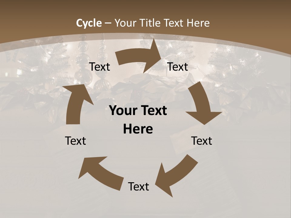 Ornaments Fireplace Mantle PowerPoint Template