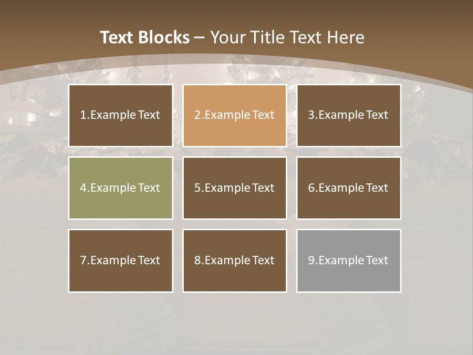 Ornaments Fireplace Mantle PowerPoint Template