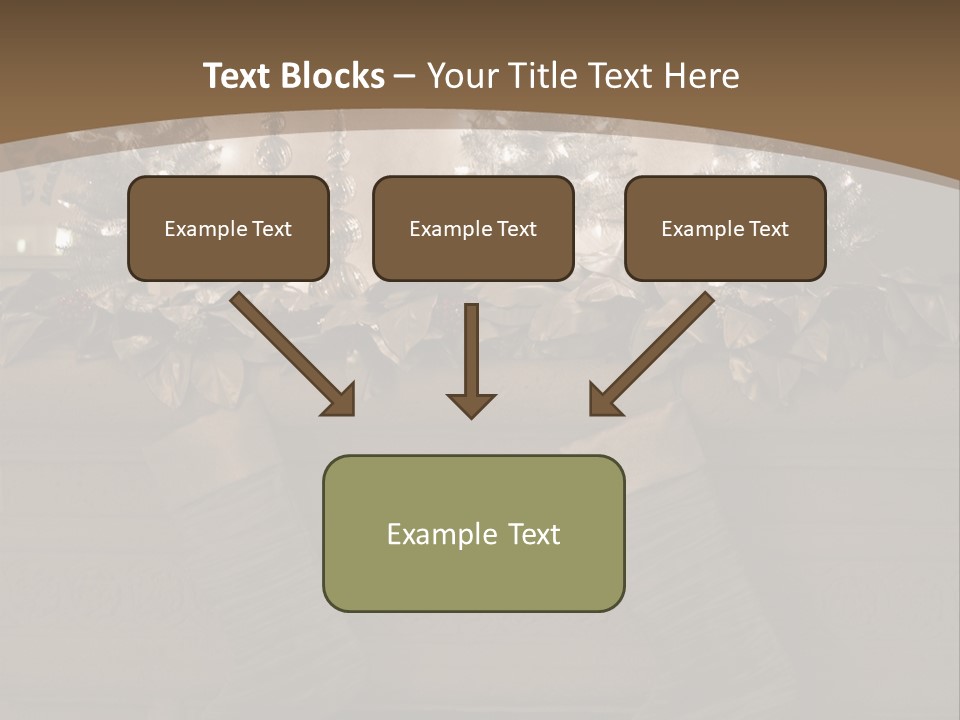 Ornaments Fireplace Mantle PowerPoint Template