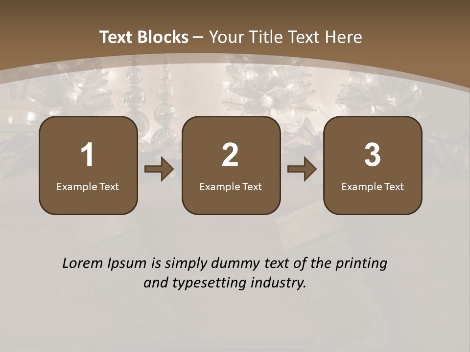 Ornaments Fireplace Mantle PowerPoint Template