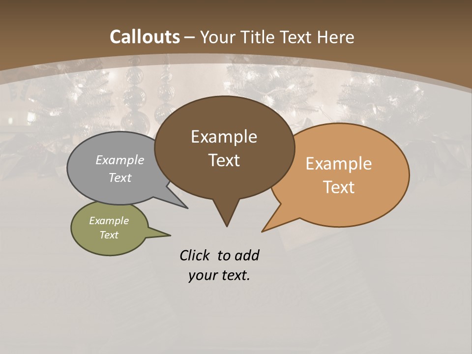 Ornaments Fireplace Mantle PowerPoint Template