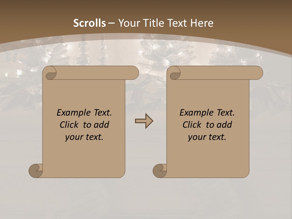 Ornaments Fireplace Mantle PowerPoint Template