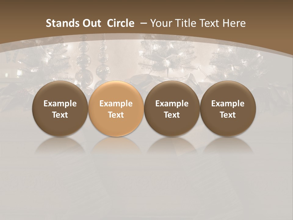 Ornaments Fireplace Mantle PowerPoint Template