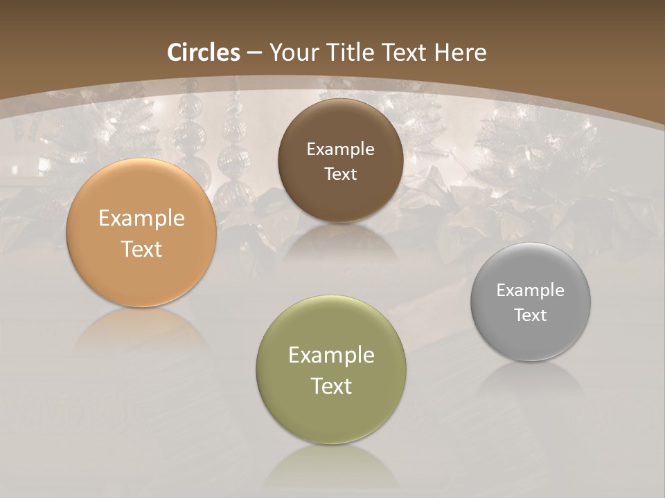 Ornaments Fireplace Mantle PowerPoint Template