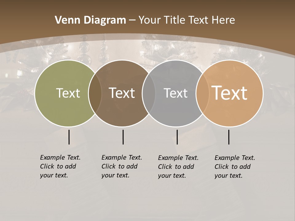 Ornaments Fireplace Mantle PowerPoint Template