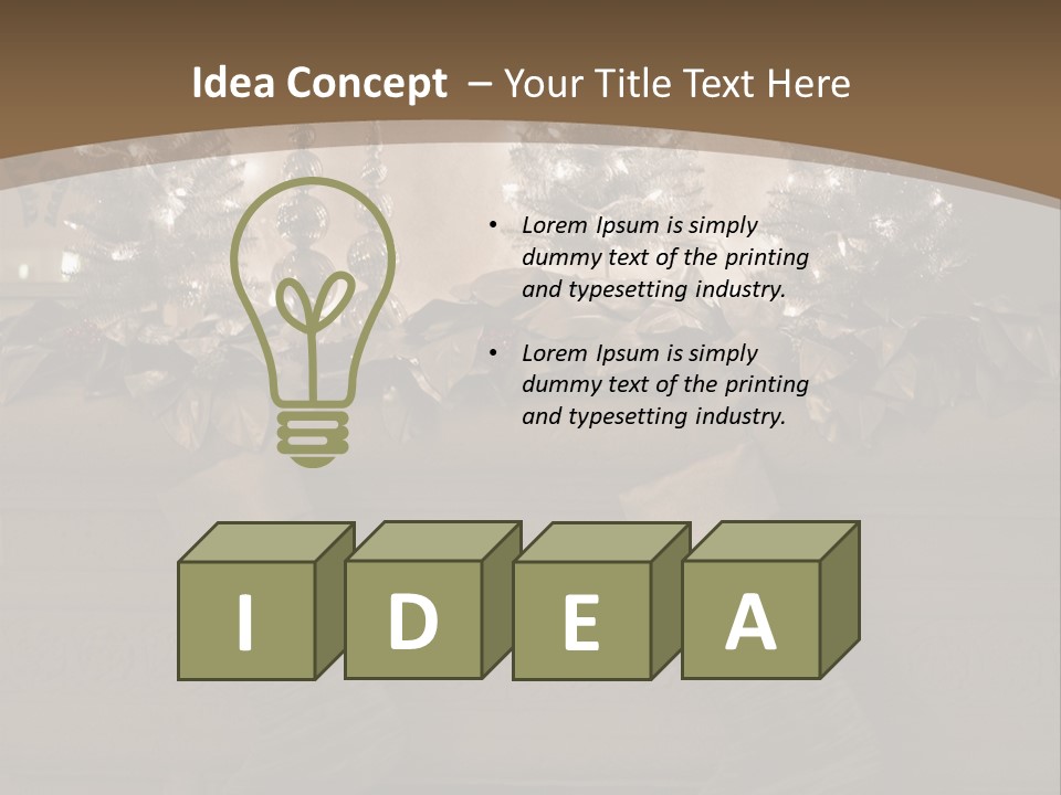 Ornaments Fireplace Mantle PowerPoint Template