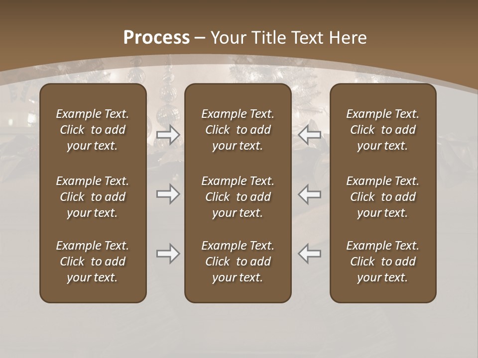 Ornaments Fireplace Mantle PowerPoint Template