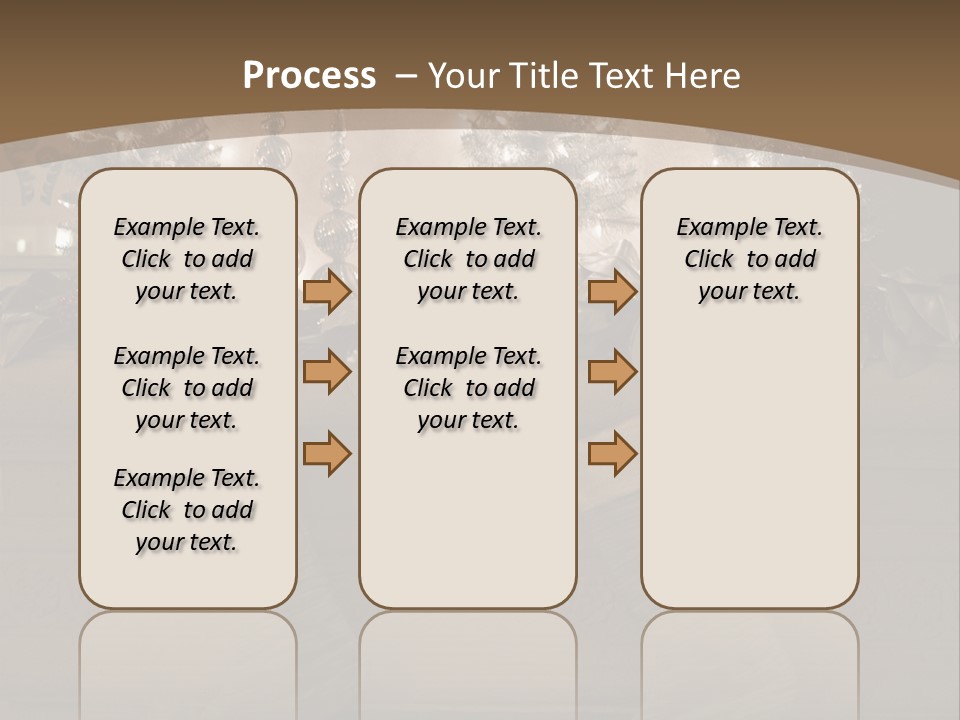 Ornaments Fireplace Mantle PowerPoint Template