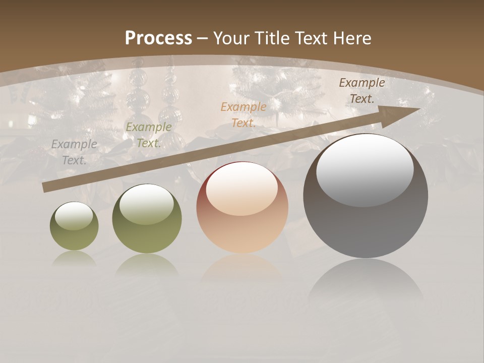 Ornaments Fireplace Mantle PowerPoint Template