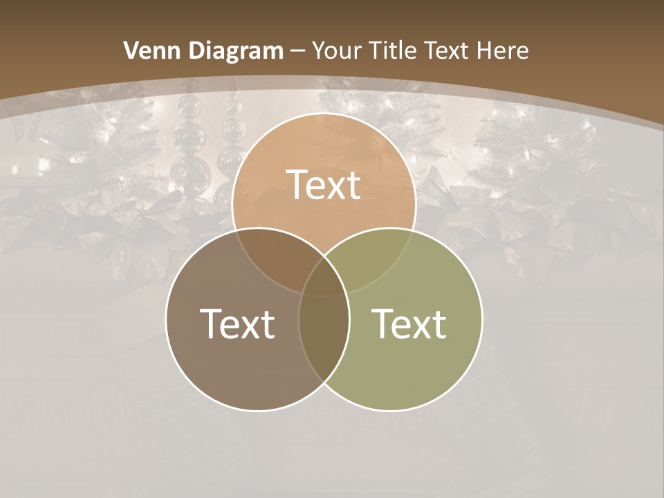 Ornaments Fireplace Mantle PowerPoint Template